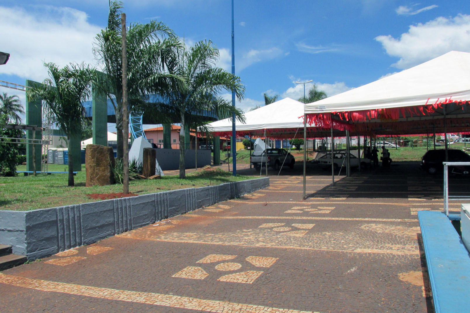 Tudo pronto para o Carnaval Santa Vitória 2017 (Foto: Jonathan)
