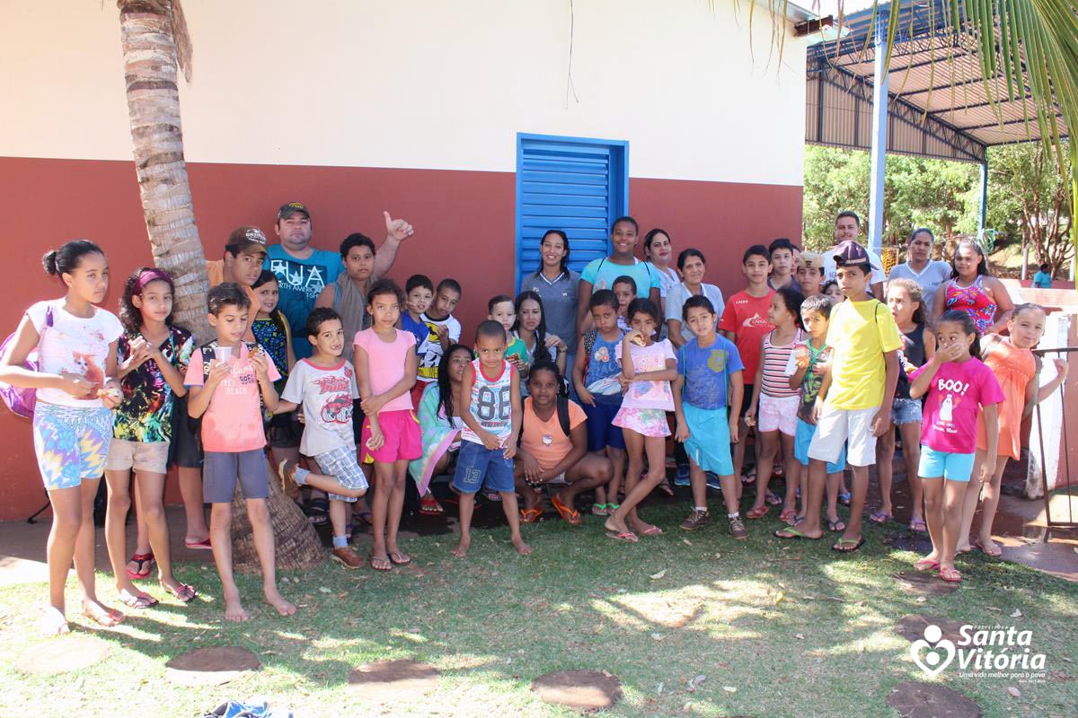 projeto aprendendo a crescer proporciona momento de lazer às